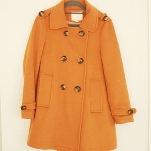 orange wool coat